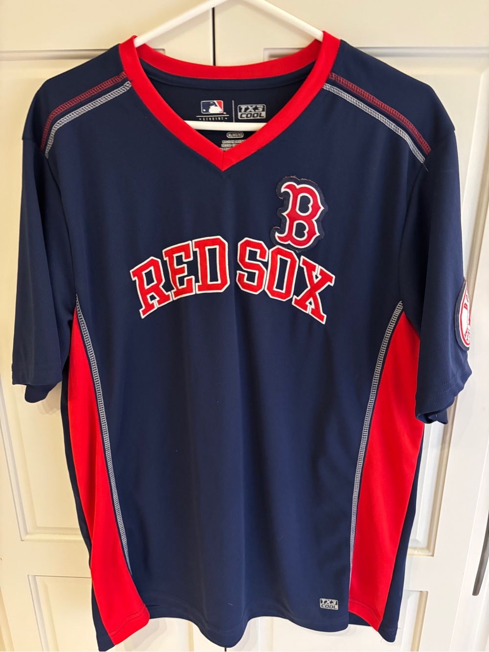 MLB Boston Red Sox Navy and Red Men's Jersey xl